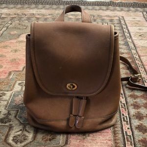 Vintage Coach leather backpack bag